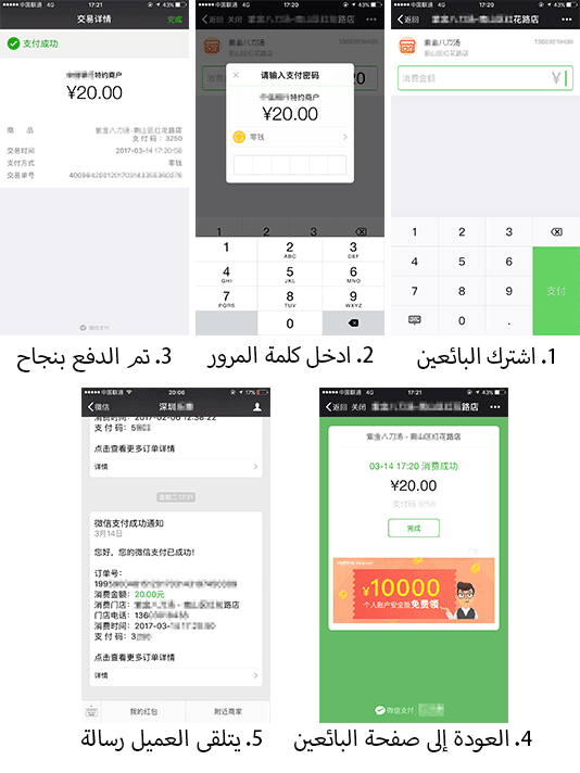 طريقة العمل في الدفع عبر الويب من داخل التطبيق.