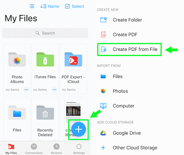 تحويل ملف وورد الى PDF على PDF Expert.