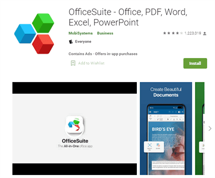 تطبيق OfficeSuite.