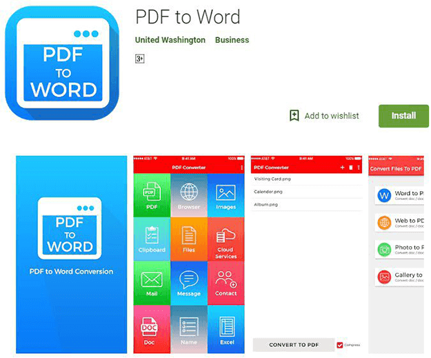 تطبيق PDF to Word.