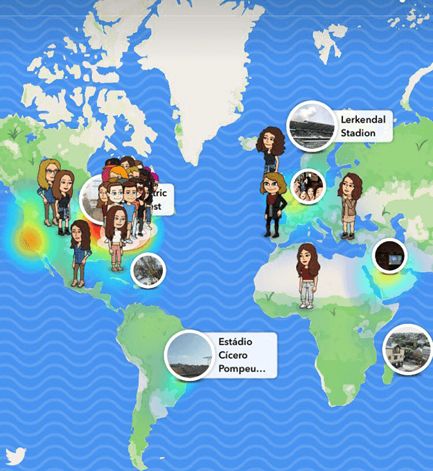 خريطة بيتموجي سناب شات.