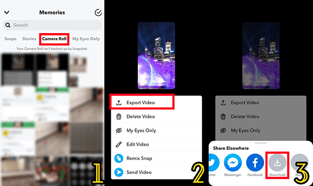 كيفية تنزيل مقاطع فيديو Snapchat قبل النشر.