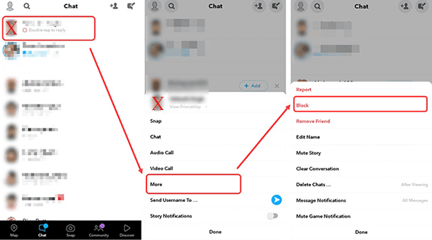 كيفية حظر شخص ما على Snapchat.