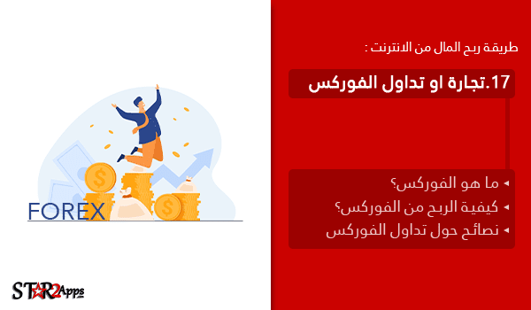 تجارة او تداول الفوركس.
