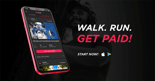 تطبيق الربح من المشي Lympo.