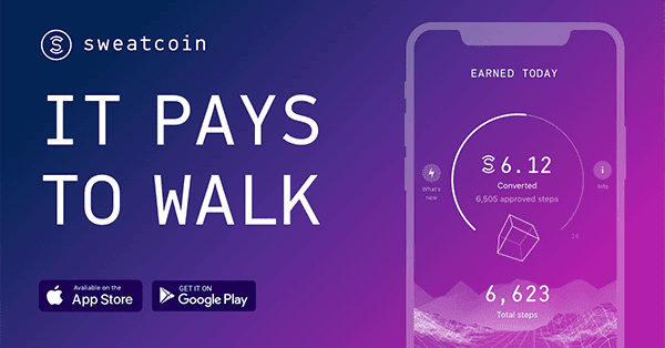 تطبيق الربح من المشي SweatCoin.